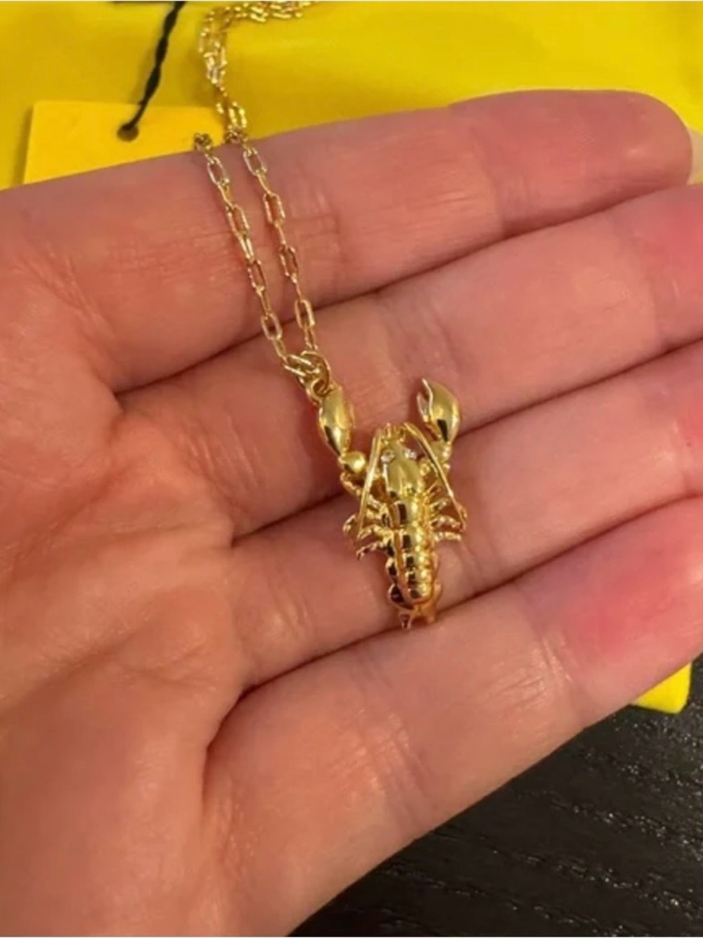 NWT RARE🦞Kurt Geiger Gold Lobster Pendant Necklace